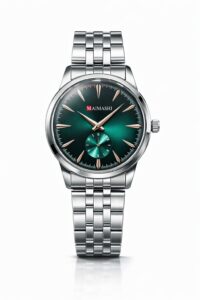 Emerald Luxe Stainless Steel Classic Watch